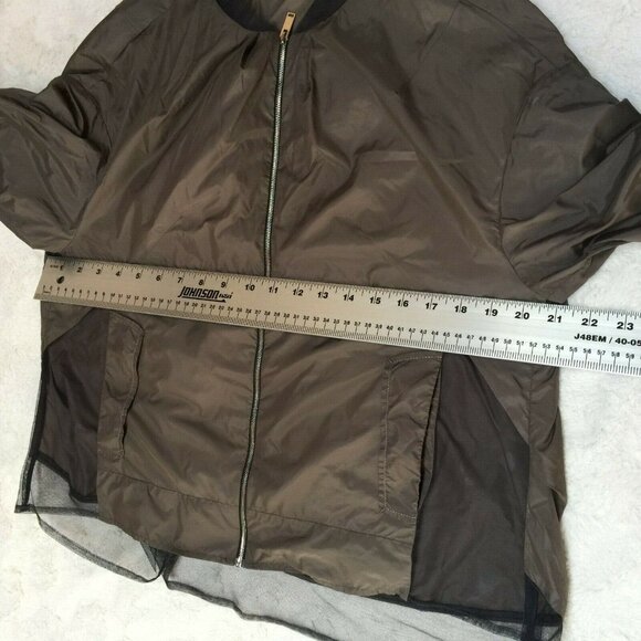 Demoo Parkchoonmoo Windbreaker Jacket Mesh Panels Brown Short Sleeve Lightweight - Picture 5 of 8